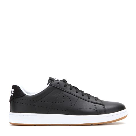 women's all black leather sneakers